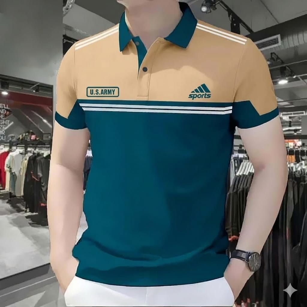PK Cotton Polo Shirt For Men's [New Sports Biscuit/Patrol]