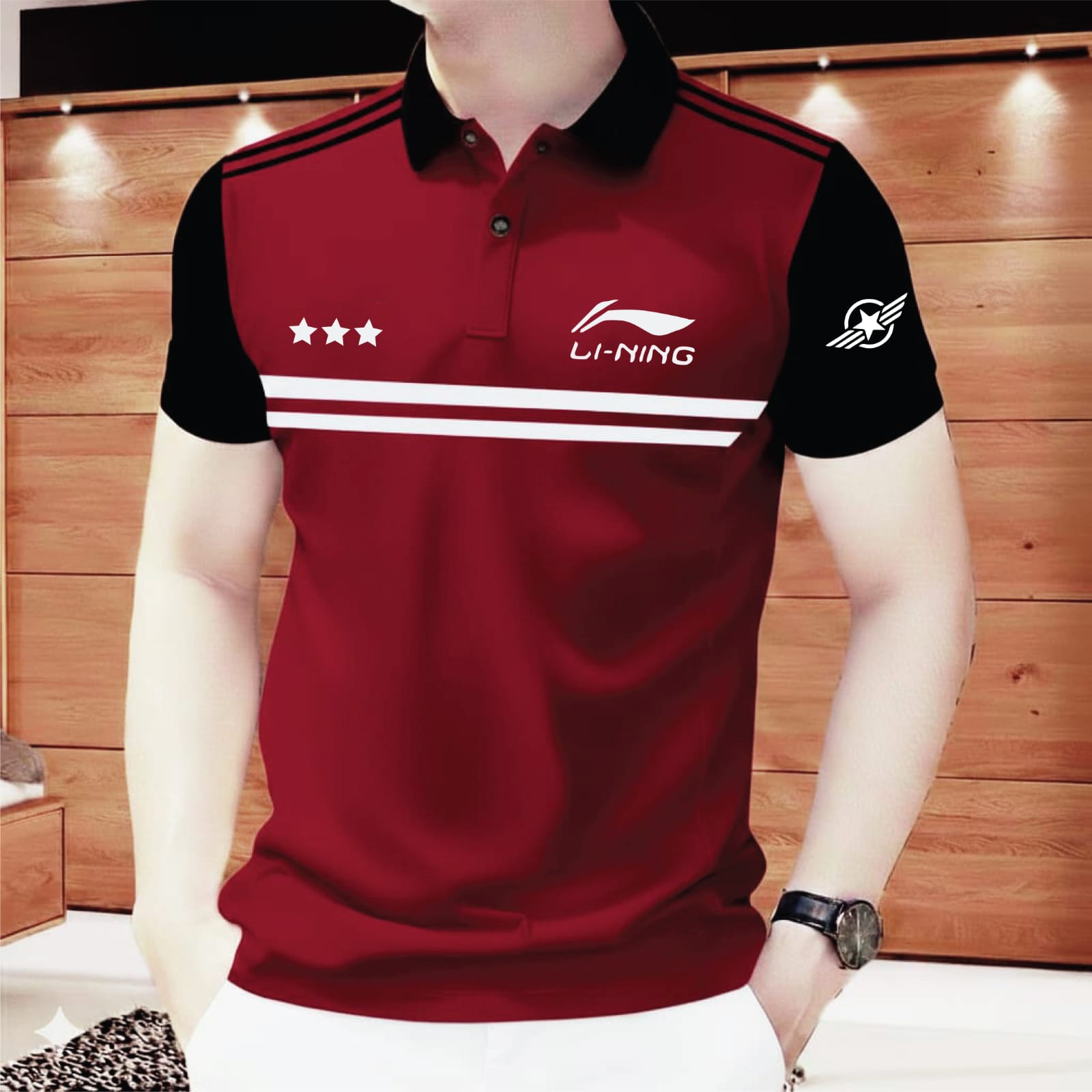PK Cotton Polo Shirt For Men's [New 3 Star Meroon]